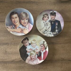 Danbury Mint “Diana Princess of Wales” Plate Collection Set of 3